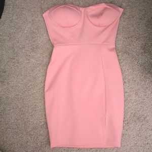 Mini dress with no straps